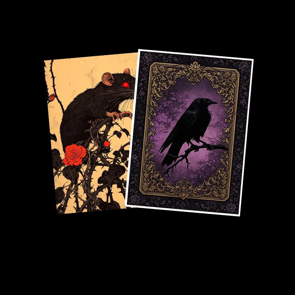 A fan of custom fantasy card sleeves