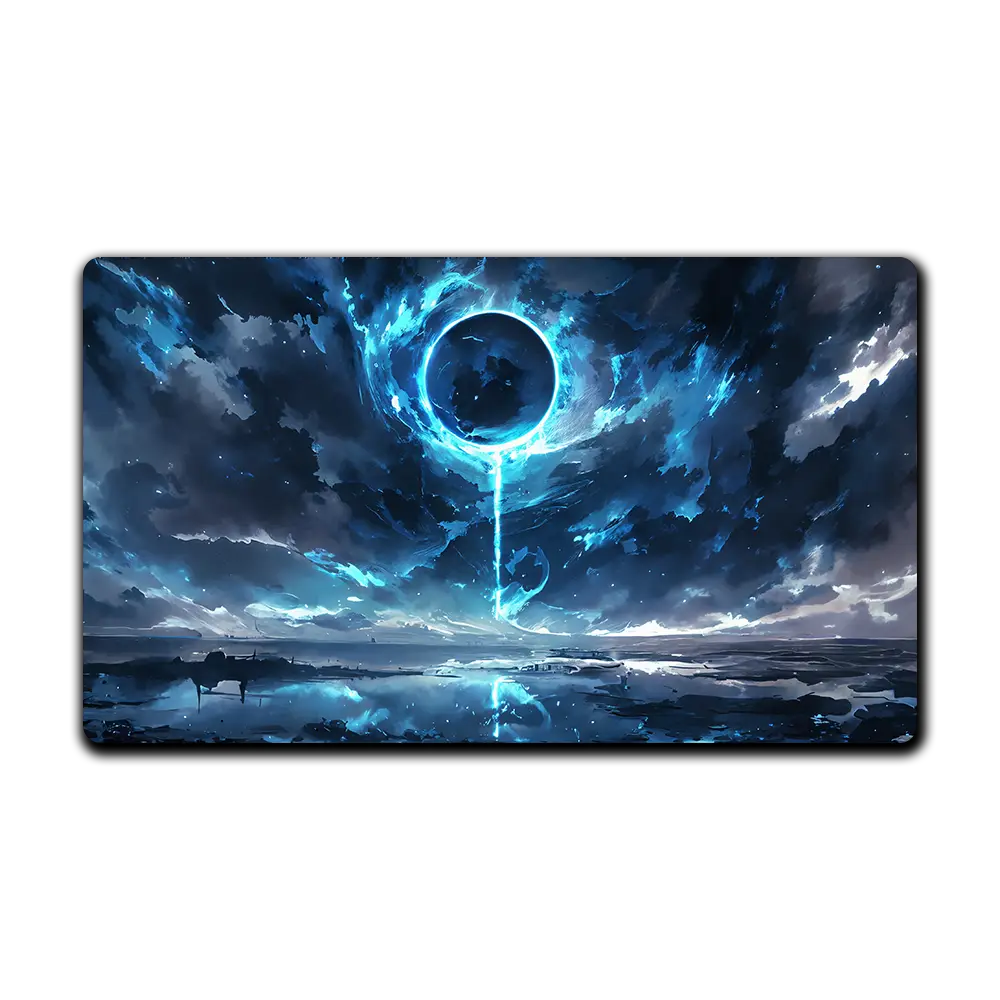 A glowing custom fantasy playmat